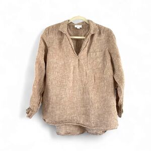 J Jill 100% Linen Breathable Lightweight Long Sleeve Shirt Women’s Large Petite